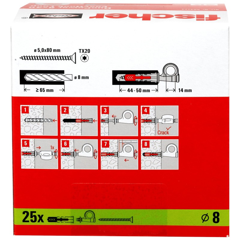 fischer EasyHook Angle, Set of 25 Angle Hook Screws and