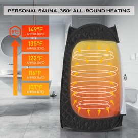TaTalife Portable Sauna, Home Sauna Portable Tents, Full Body Steam Sauna Tent, Single Person Sauna, Newly Upgraded Large Space Sauna, Quick-Folding Sauna Tent (No Steamer Included)
