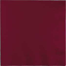 Creative Converting Paper Napkins, 3-Ply Luncheon Size, Burgundy Color, 50-Count Packages (Pack of 5)