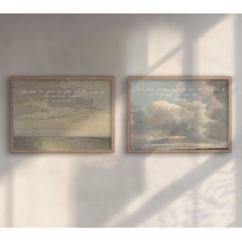 ESSEN Life | Scenic Scripture Art Set of 6 | Bible Verse Wall Art, Inspirational Scripture Wall Art, Christian Wall Art, Christian Home Decor, Christian Gifts (18" x 24" (Unframed))
