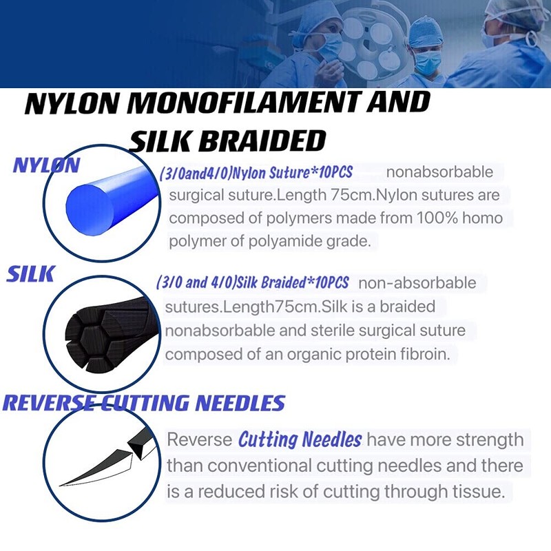 HB Design Complete Suture Training Kit(30 Pieces),Include 3rd Generation Suture