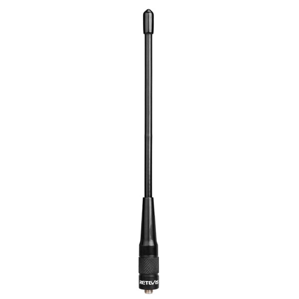 Retevis SMA-F 2 Way Radio Antenna,144/430Mhz Dual Band Antenna,2.15dBi High Gain Antenna Compatible with Baofeng UV-5R BF-F8HP Retevis RT29 RT-5R RT5 RT-5RV RT21V Ailunce HD1 Walkie Talkies(1 Pack)