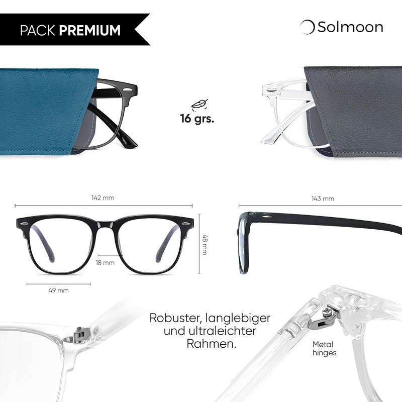 Solmoon Blue Light Filter Glasses Women Men – Blue Light