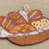 Embroidered Bread Basket Patch for Iron-On or Sew On Iron-On