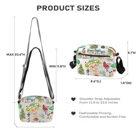 PWHAOO North Carolina State Souvenirs Gift North Carolina Makeup Bag North Carolina Home Cosmetic Bag North Carolina Tourism Gift (North Carolina BC)