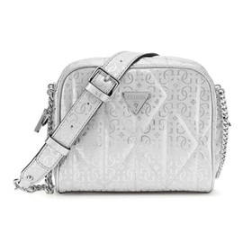 GUESS Aldina Camera Crossbody Bag Silver