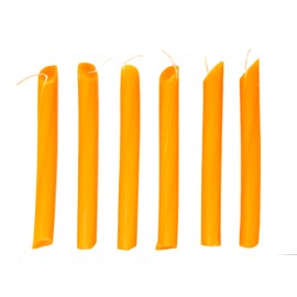 Funny Guy Mugs Solid Color Dripping Candle - Drip Candle Pack of 6 (Orange)