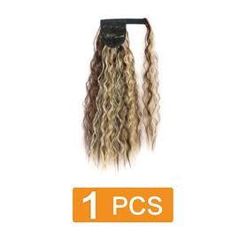 prinfantasy Curly Ponytail Extension Heat Resistant Synthetic Natural Wavy Hairpiece Wrap Around Pony Tail Hair Extension GBMW074