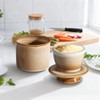 Ceramic Butter Crock with lid for Countertop,French Butter Dish