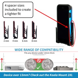 Dockem Koala Mount 2.0 - Black Portable Electronic Device Mount for Smartphones