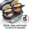 Hamilton Beach Dual Breakfast Sandwich Maker with Timer, Ready in
