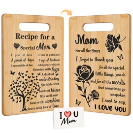 Gifts for Mom, Birthday Gifts for Mom from Daughter Son,Best Mother's Day Gifts for Mother,Unique Engraved Cutting Board, Valentine's Day Gifts for Women