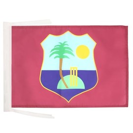West Indies Flag 18'' x 12'' cords - Windies SMALL flags 30 x 45cm - Banner 18x12 in - AZ FLAG