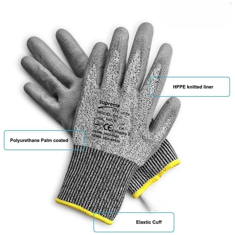 TOKHA SAFETY 12 Pairs Cut Protect Level 5/D Work Gloves
