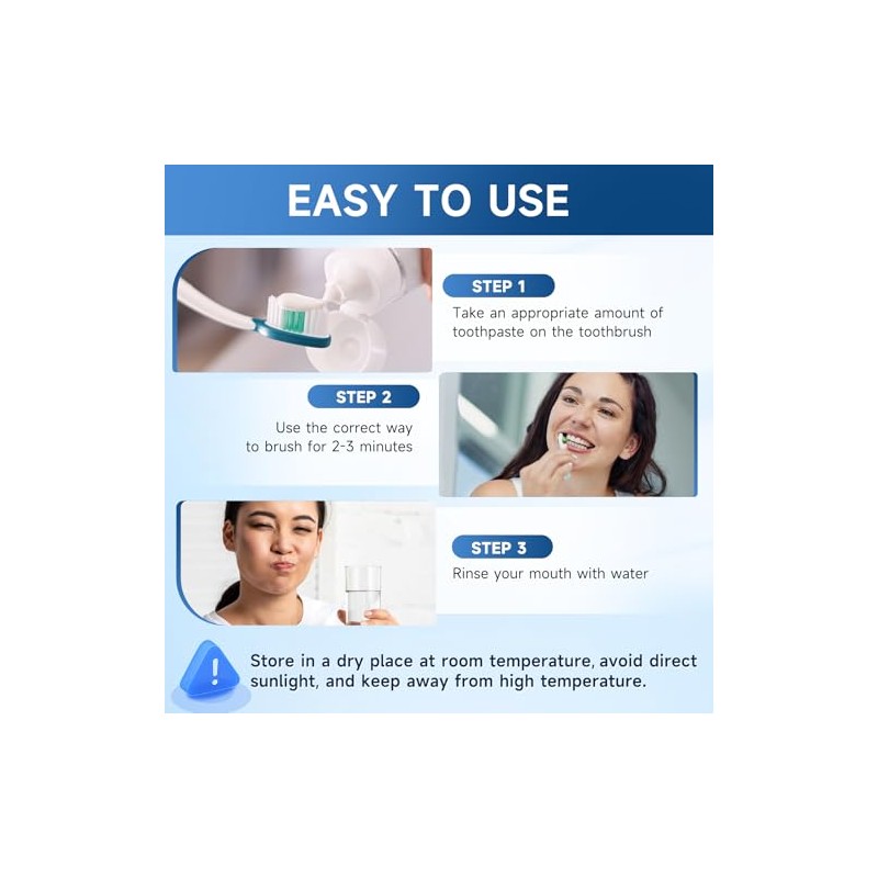 Set 2-Pack Hydroxyapatite Toothpaste for Teeth Remineralization, Enamel Repair, Sensitivity