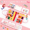 8 in 1 Toddler Busy Board for 1 Years Old,