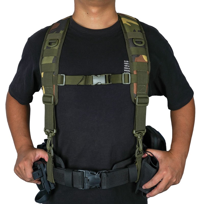 MELOTOUGH Tactical Outdoor H-Harness Duty Belt Suspenders (Battle Belt not