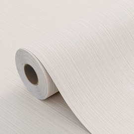 Beige Faux Grasscloth Wallpaper Peel and Stick Linen Textured 24"x394" Upgraded Thick Self-Adhesive Waterproof Neutral Decorative Contact Paper Vinyl Film Roll for Wall Bedroom Kitchen