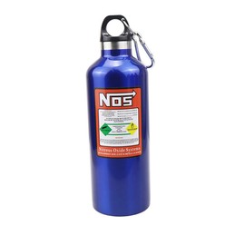 Thermos-Wasserflasche, Edelstahl, Thermosflasche, 482 ml, NOS, Stickstoffflasche, Wärmeisolierung, Kälteisolierung, wiederverwendbar, auslaufsicher, Karabiner, Outdoor, Wandern (blau)