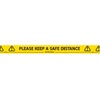 Safety Tape Social Distance Yellow Black Floor Tape 500mm wording