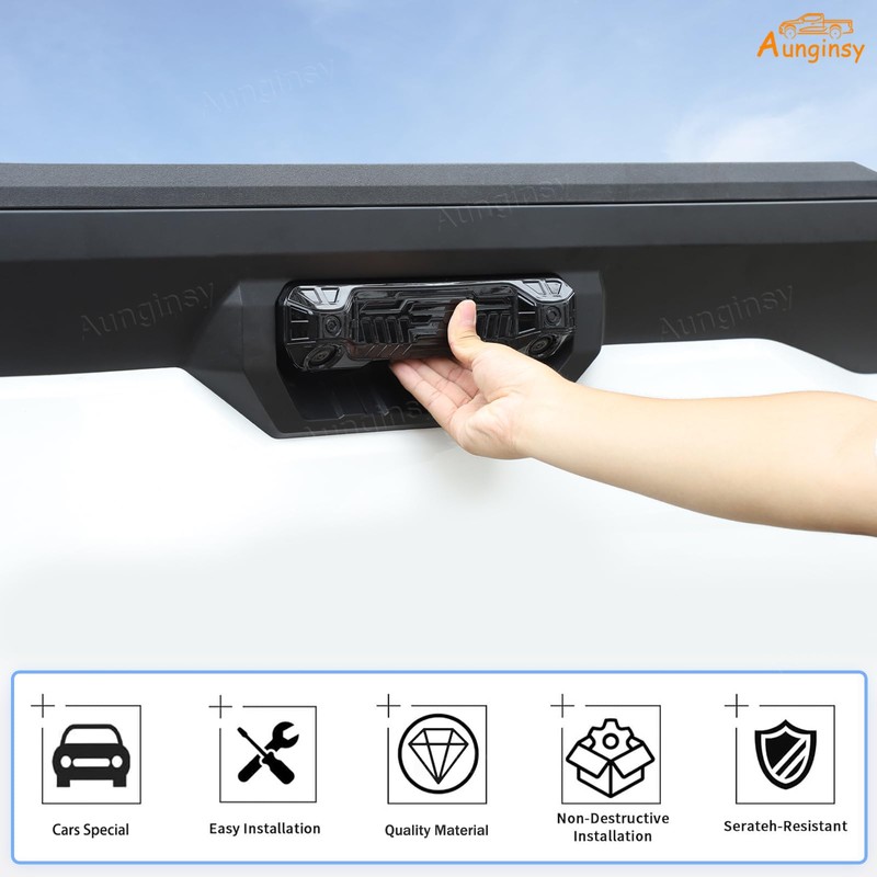 Aunginsy Tailgate Handle Trim Cover Compatible with Toyota Tundra 2022-2025