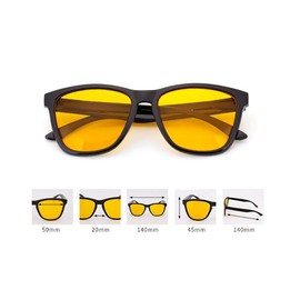 Unisex Protective Glasses UV Protection Sunglasses Scratch-Resistant Glasses for Driving Cycling Golf Fishing Black Frame Grey Lens