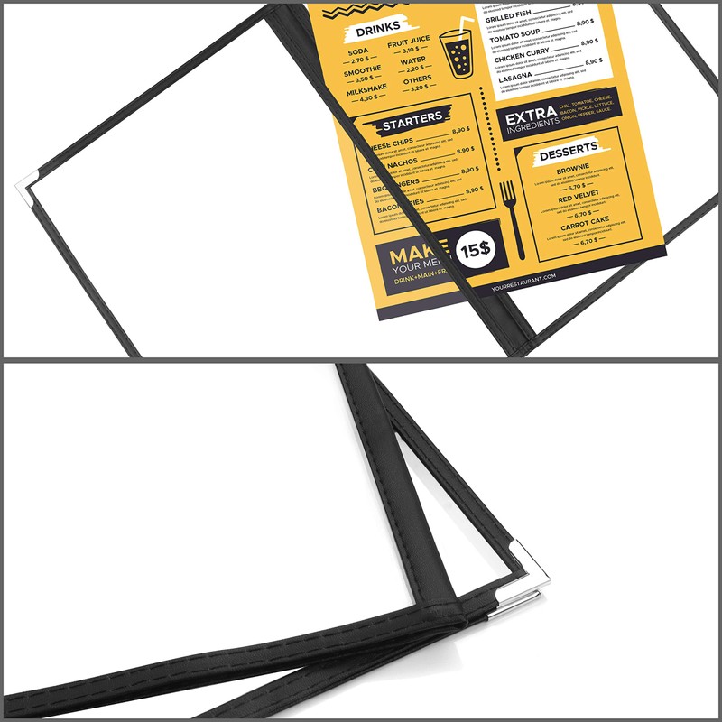 Belle Vous 5 Pack Double Fold A5 Menu Covers -