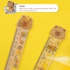 15CM Cute Capybara Straighter Ruler, 2Pcs Plastic Clear Capybara Straighter