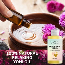 Sacred Remedy Classic Yoni Oil Effective Moisturising Lotion Oil 100% Natural and Vegan Reduces Friction, Chafing and Dryness. Balances pH and Provides a