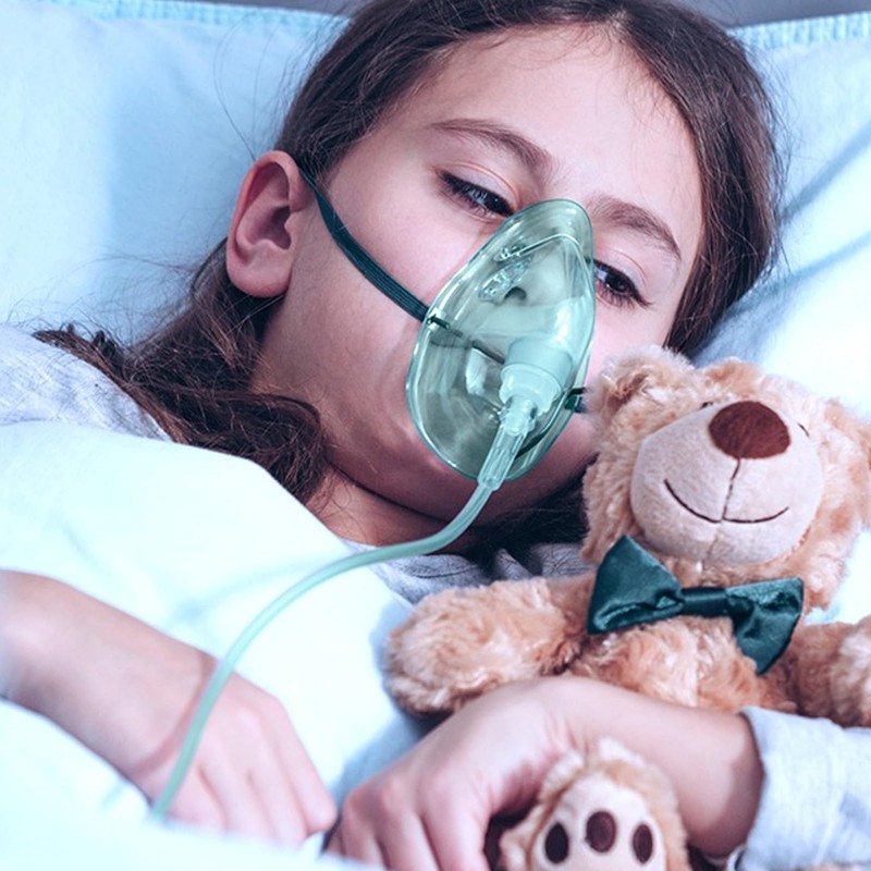 DWCHECK 3 Pack Pediatric Oxygen Mask for Face with 7