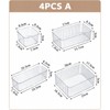 Clear Plastic Drawer Organizers for Makeup, Jewelry & Office Supplies