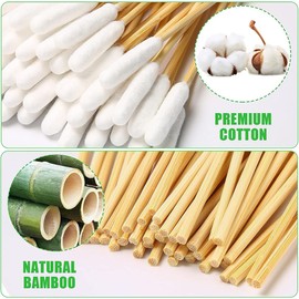 LYQNIHOB Pack of 50 Cotton Buds for Pets - Long with Large Head for Effective Ear Cleaning for Cats and Dogs, Ideal for Gentle Care of Sensitive Ears of Your Pets