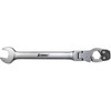 AGS Ratcheting Flare Nut Brake Line Wrench, Metric, Open Flex,