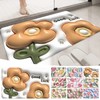 QUINTRA Non-Slip 3D Bath Mats, Fruit Sunflower Mats, Polyester Mats