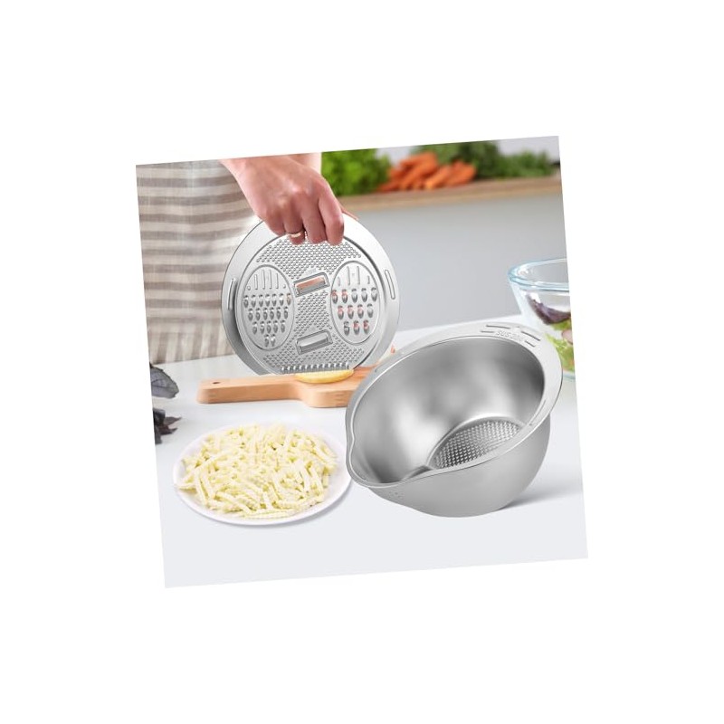 Stainless Steel Rice Washer and Strainer Bowl, Large Capacity Kitchen