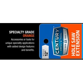 Century Drill & Tool 5312 Bi-metal Hole Saw Extension, 12"