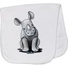 inktastic Curious Rhinos Baby Burp Cloth White - KiniArt Cae0