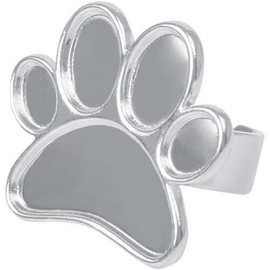 Silver Stainless Steel Mini Manicure Palette Wearable Metal Holder Palette Finger Ring Gel Polish Mixing Tray Nail Art Tools，Nail Art Polish (Silver, B1)