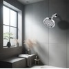JINYOMFLY Shower Head Rain Shower 6 Inches, 5 Shower Modes,