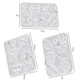 3 Pack Mapple Leaf Mold Mapple Mold Butterfly Mold Keychain Pendant Mold Keychain Resin Mold Earring Resin Casting Mold Resin Making Molds Silicone Mold for Candle Making Mold Earring Mold