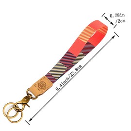 glodentai Cute Wrist Lanyard for Keys, Keychain, Wallet, Id Holder, Cell Phone, Wristlet Lanyard Key Chain Holder (Orange triangle)