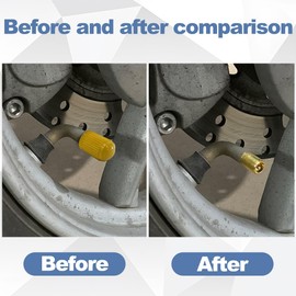 Mandark 50PCS Car Tire Stem Valve Caps, Dustproof Vehicle Stem Covers with O Rubber Ring, Airtight Seal Automotive Interior Tyre Air Cap Accessories, Universal for Bikes Truck Motorcycles (Yellow)