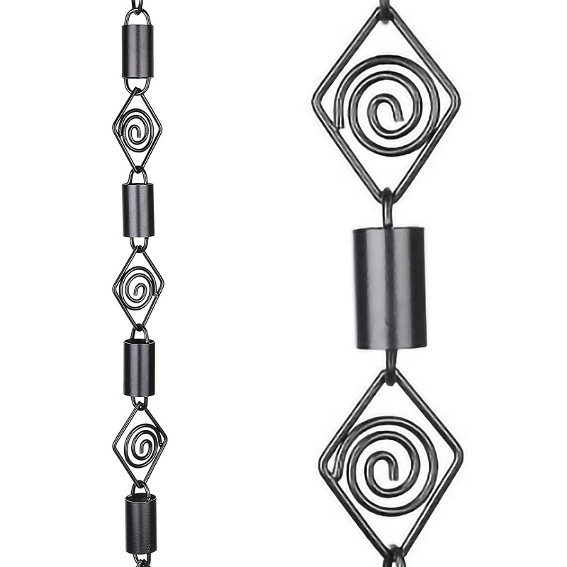 Rain Chains Pacific - Dimond Link Rain Chain 8.5 FT