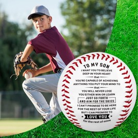 Easter Basket Stuffers, Easter Gifts for Teens Son Boys, Inspirational Baseball for Son Boy, Birtdhay Graduation Gifts for Him Teen Boys, Son Gifts from Dad Mom, Gifts for Adult Son Boy Gifts