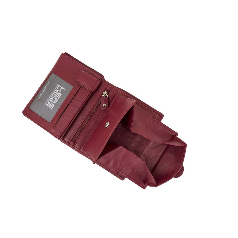 LEAS Ladies Wallet with Outside Lock and Big Coin Compartment
