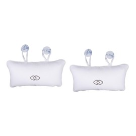 Healvian 2pcs Bathroom Bath Pillows Inflatable Spa Pillow Air Bags Bathing Neck Rest for Bathtub Suction Cups