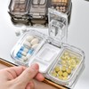 2 in 1 Portable Pill Organizer Pill Cutter Dustproof and