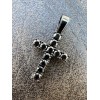 Harlembling Black MOISSANITE Real 925 Silver Iced Cross Pendant Passes