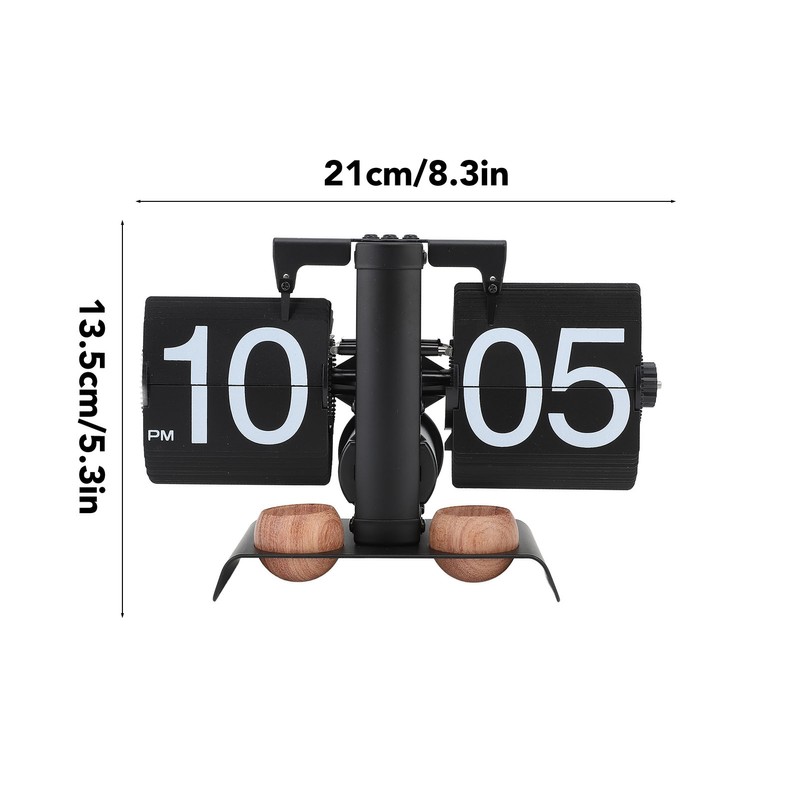 Digital Flip Clock 304 Stainless Steel Retro Battery Powered Mechanical