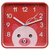 sarcia.eu Pig Wall Clock Analogue Square Clock for Kids 8x8